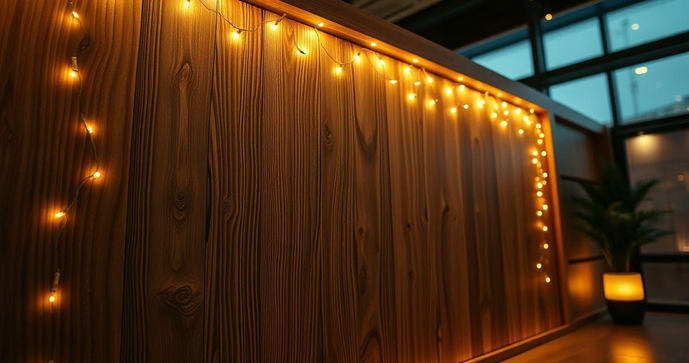 Painel de Madeira com LED: Beleza e Estilo