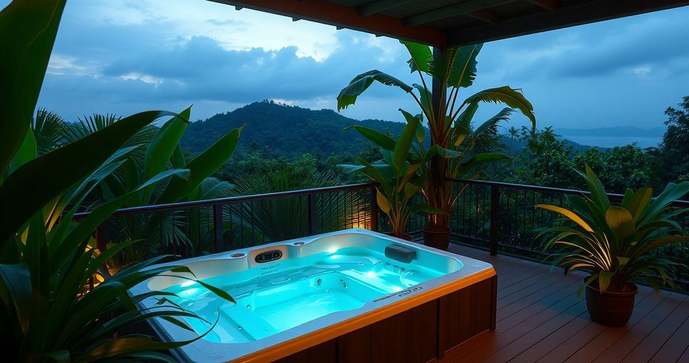 Deck para jacuzzi transforma seu espaço de lazer em um verdadeiro paraíso relaxante