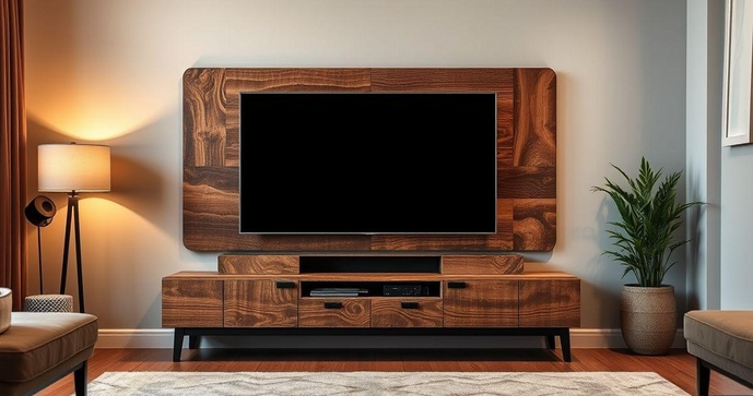 Transforme Seu Espaço com Painel de Madeira Rústica para TV