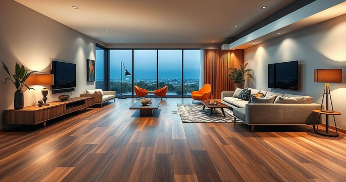 Piso concreto madeira como alternativa moderna e elegante para sua casa