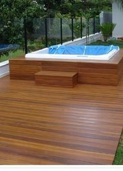 deck de madeira piso