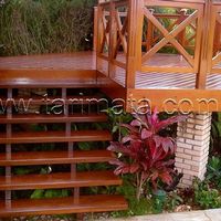 Guarda corpo de madeira para piscina Guarda corpo de madeira para piscina